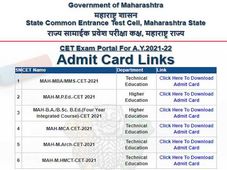 MHT CET Admit Card 2021 Released For BA-BEd, MCA And Other Courses, Check Here
