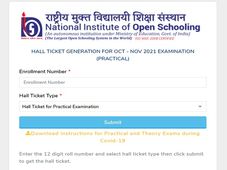 NIOS Practical Hall Ticket 2021 Released For Oct-Nov Examination