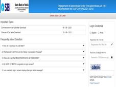 SBI Apprentice Admit Card 2021 Released, Download At sbi.co.in