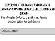 JKSSB Admit Card 2021 For Jr Statistical Assistant Exam Released At jkssb.nic.in, Download Here
