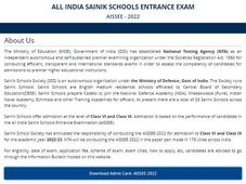 AISSEE Admit Card 2022 Released At aissee.nta.nic.in, Download Sainik School Exam Admit Card Here
