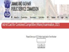 JKPSC CCE Mains Admit Card 2021 Out, Download JKPSC Combined Competitive Mains Call Letter On jkpsc.nic.in