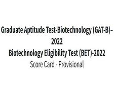 GAT B, BET Result 2022 Declared By NTA At dbt.nta.ac.in, Download Scorecard Here