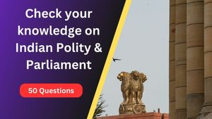 50 MCQs On Indian Polity, Ministries And Parliament, Quiz Questions