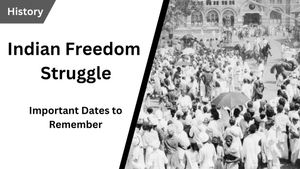 Important Dates to Remember Related to the Indian Freedom Struggle