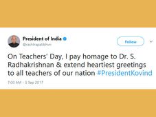 Teachers Day: ಟ್ವಿಟರ್ ನಲ್ಲಿ ಹರಿದು ಬಂತು ಗಣ್ಯ ವ್ಯಕ್ತಿಗಳ ಶುಭಾಶಯಗಳು