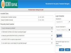 ಐಡಿಬಿಐ ಬ್ಯಾಂಕ್ 500  ಅಸಿಸ್ಟೆಂಟ್ ಮ್ಯಾನೇಜರ್ ಹುದ್ದೆಗಳ ಪ್ರಿ ಪರೀಕ್ಷಾ ಟ್ರೈನಿಂಗ್ ಪ್ರವೇಶ ಪತ್ರ ಪ್ರಕಟ