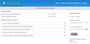 IBPS Clerk Admit Card 2019: ಪ್ರಿಲಿಮಿನರಿ ಪರೀಕ್ಷಾ ಪ್ರವೇಶ ಪತ್ರ ರಿಲೀಸ್