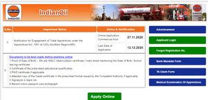 IOCL Recruitment 2020: 493 ಟ್ರೇಡ್ ಅಪ್ರೆಂಟಿಸ್ ಹುದ್ದೆಗಳಿಗೆ ಅರ್ಜಿ ಆಹ್ವಾನ 