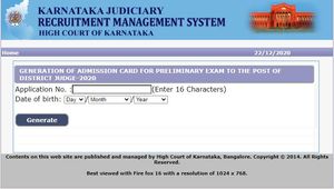 Karnataka HC District Judge Admit Card 2020 : ಪ್ರಿಲಿಮಿನರಿ ಪರೀಕ್ಷೆಯ ಪ್ರವೇಶ ಪತ್ರ ಡೌನ್‌ಲೋಡ್ ಮಾಡುವುದು ಹೇಗೆ ?