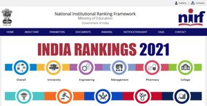 NIRF Ranking 2021 List : ಭಾರತದ ಅತ್ಯುತ್ತಮ ಸಂಸ್ಥೆ ಐಐಟಿ ಮದ್ರಾಸ್