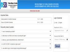 SBI CBO Prelims Admit Card 2022 : ಎಸ್‌ಬಿಐ ಪ್ರಿಲಿಮಿನರಿ ಪರೀಕ್ಷೆಯ ಪ್ರವೇಶ ಪತ್ರ ಡೌನ್‌ಲೋಡ್ ಮಾಡುವುದು ಹೇಗೆ ?