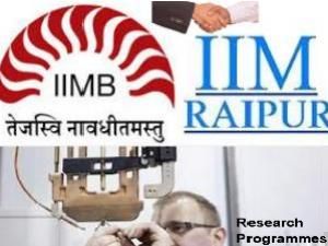 IIM Raipur and Bangalore signs MoU on Research Programmes