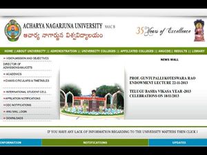 Acharya Nagarjuna University offers Part Time M.Ed admissions 2013-14