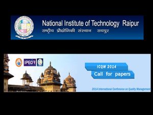 NIT, Raipur invites for International Conference on Quality Management