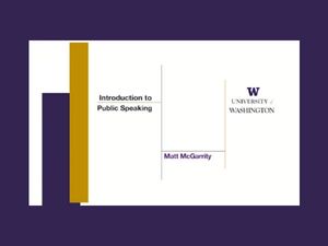Introduction to Public Speaking - An online course