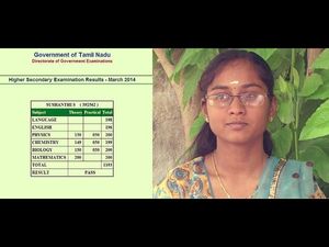 Tamil Nadu Plus 2 results, Krishnagiri Girl Top with 1193 score