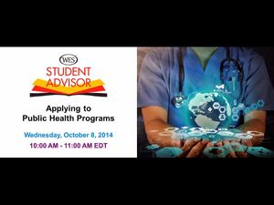 Free Online Webinar:  Applying to Public Health Programmes