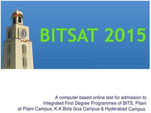 BITSAT 2015 Important Dates