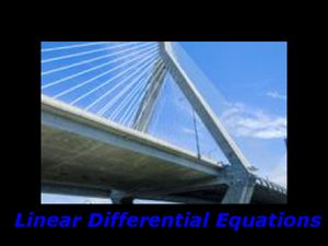 Linear Differential Equations: Online course by Boston University