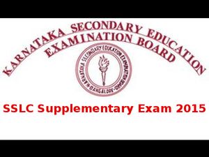 Karnataka SSLC Supplementary Exam Time-Table 2015