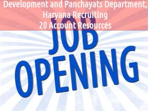 Development and Panchayats Department, Haryana Recruiting 20 Account
