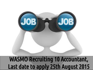 WASMO Recruiting 10 Accountant's, Gujarat. Apply before 25 August 2015