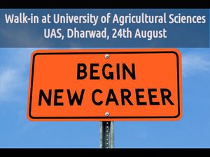 Walk-in at University of Agricultural Sciences (UAS) Dharwad, 24th Aug