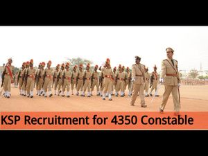 KSP Recruitment for 4350 Constable (Men & Women) Posts 2016