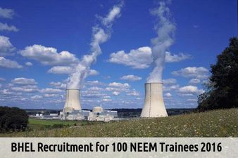 BHEL Job Openings for 100 NEEM Trainees 2016, Apply Soon