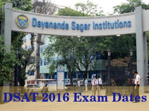 Dayananda Sagar University Announces DSAT 2016 Exam Dates