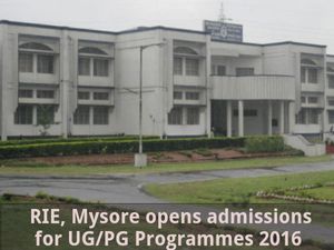RIE, Mysore opens admission for UG/PG Programmes 2016