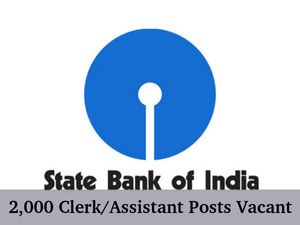 SBI Likely To Hire 2000 Candidates for the post of Clerk/Assistants