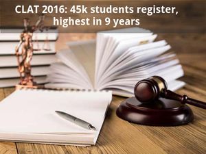 CLAT 2016: 45k students register, highest in 9 years