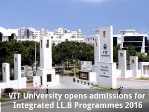  VIT University opens admissions for Integrated LL.B Programmes 2016