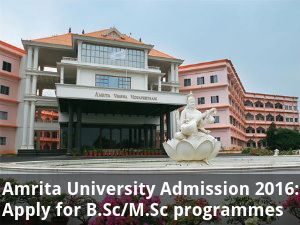  Amrita University Admission 2016: Apply for B.Sc/M.Sc programmes