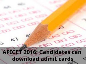 APICET 2016: Candidates can download admit cards