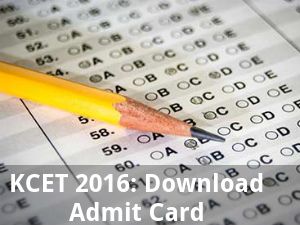 KCET 2016: Candidates can Download Admit Cards