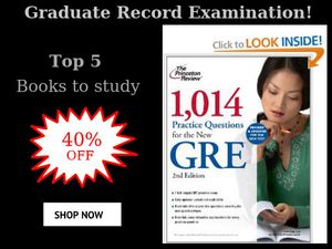 Graduate Record Examination (GRE)! Top 5 Books to study with 40% off