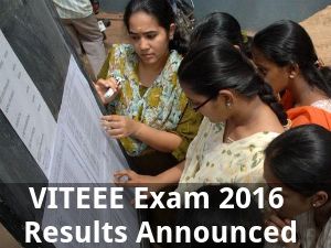 VITEEE Exam 2016 Results Announced