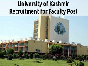 University of Kashmir Invites Application for 7 Faculty Posts 2016