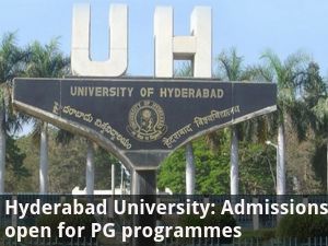 Hyderabad University: Admissions open for PG programmes