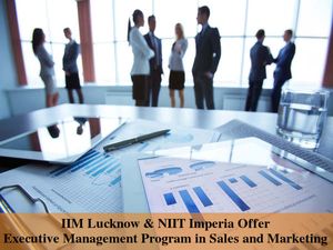 Management Program in Sales & Marketing By IIM Lucknow & NIIT Imperia