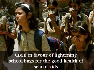 CBSE: Lighten school bags for the good health of kids