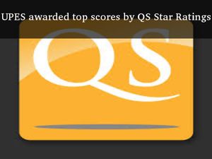 UPES awarded top scores by QS Star Ratings