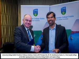 MoU between UCD and Loyola College Signed for Establishing a Partnership