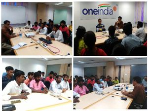 Gulbarga University Students Visit Oneindia For Online Media Exposure