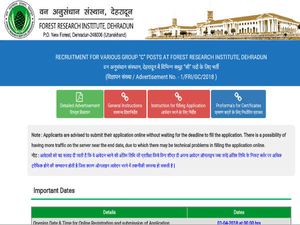 Forest Research Institute Recruitment 2018 For Various Posts