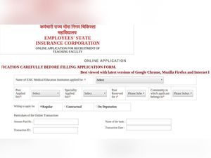 Employees' State Insurance Corporation Recruitment 2018 For Professors