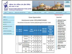 NPCIL Recruitment 2018 For Engineers